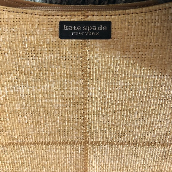 RARE Authentic Kate Spade Straw Shoulder Bag Purse - Picture 4 of 4